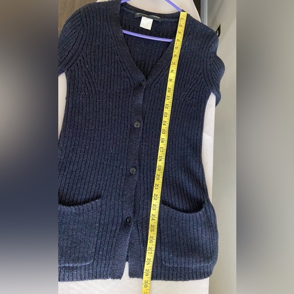 Adrienne Vittadini wool cardigan with lurex size M Black - Picture 6 of 8